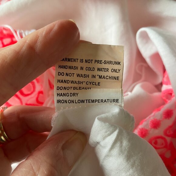 Solitaire Swim women's small pink and white racerback fringed swimsuit cover-up - Picture 11 of 12